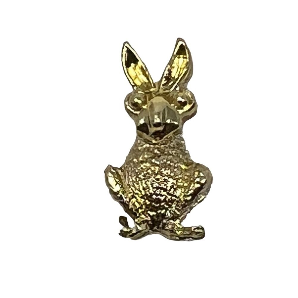 Vintage Nemo Bunny Tie Tack Gold Tone Rabbit Lapel Pin